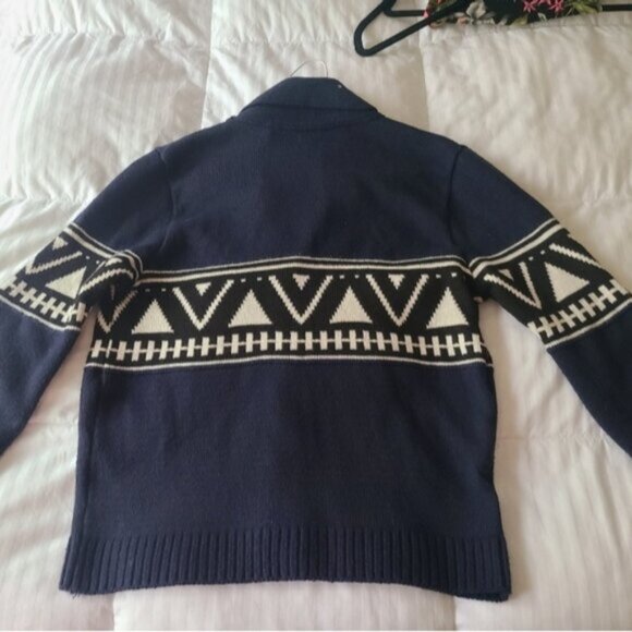 Buffalo David Bitton Cozy Grandpa Men's Button Up Cardigan Sweater Blue Medium - Picture 4 of 15